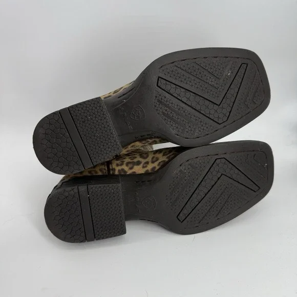 Ariat Kid's Primetime Leopard print Brown Leather US 1 Western Boot 10044422 - Picture 6 of 12